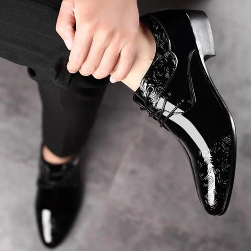 Elegant Lace-Up Brogue Oxfords for Men – Formal Dress Shoes Perfect for Weddings, Office Wear, and Special Occasions